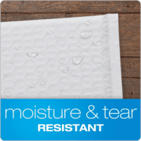 Bubble Mailers, 6 X 9 Inch, White Poly Mailers, Padded Envelopes, Shipping Envelopes, Water Resistant, Self Seal, 50 per Box (QUA85856), Plastic - Image 2