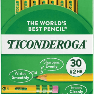 Wood-Cased Pencils, Pre-Sharpened, #2 HB Soft, Yellow, 30 Count