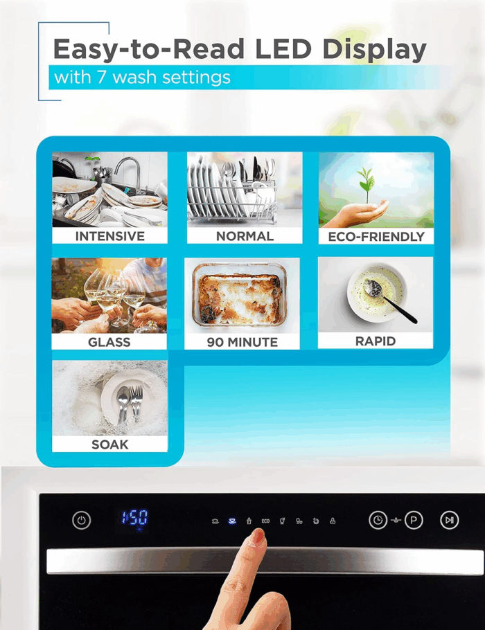BCD6W 6 Place Setting ENERGY STAR Portable Compact Countertop Dishwasher - Image 4