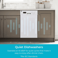 18" Built-In Stainless Steel Tub Dishwasher with Easyflex 3Rd Rack, Smartwash, Ultrawash Plus, Turbodry, Morespace Adjustable Rack, Energy Star Certified, White - Image 9