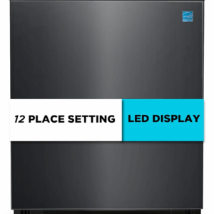 24" Built-In Dishwasher, 12-Place Setting Capacity with Stainless Steel Tub, Dish Washer with 6 Wash Programs, Low Noise, ENERGY STAR Certified, BDW200MB, Black