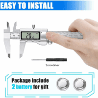 Digital Caliper Measuring Tool, Stainless Steel Vernier Caliper Digital Micrometer with Large LCD Screen, Easy Switch from Inch Metric Fraction, 6 Inch Caliper Tool for Diy/Household - Image 5