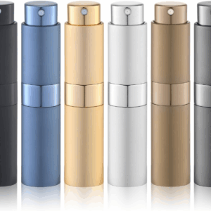 Perfume Atomizer Travel Refillable Bottle: Cologne Sprayer Portable for Men - Mini Spray Empty for Refill - 8Ml Small Size Brown