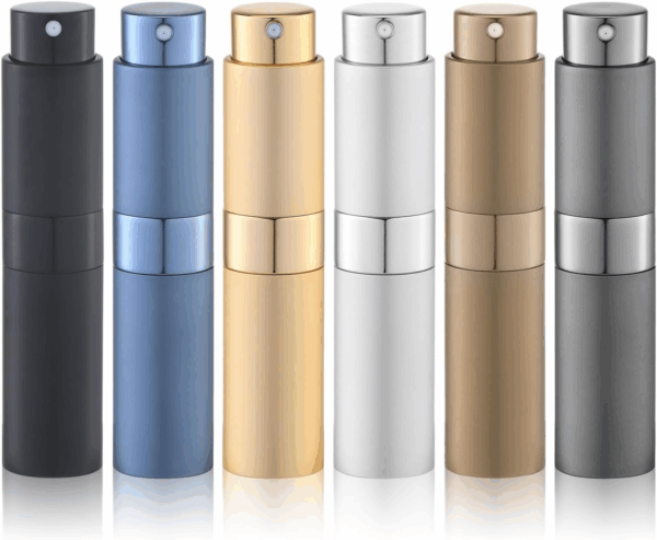 Perfume Atomizer Travel Refillable Bottle: Cologne Sprayer Portable for Men - Mini Spray Empty for Refill - 8Ml Small Size Brown