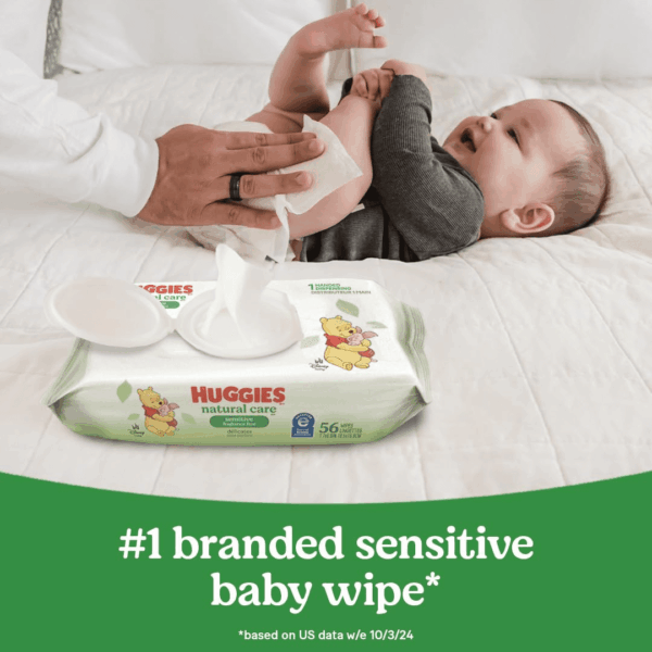 Natural Care Sensitive Baby Wipes, Unscented, Hypoallergenic, 99% Purified Water, 3 Refill Packs (528 Wipes Total) - Image 12