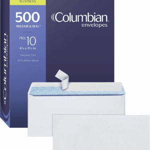 #10 Security Envelopes, 500/Box, No Window, 4-1/8 X 9-1/2 Inches, Release & Seal Self Seal, White (COLO151)