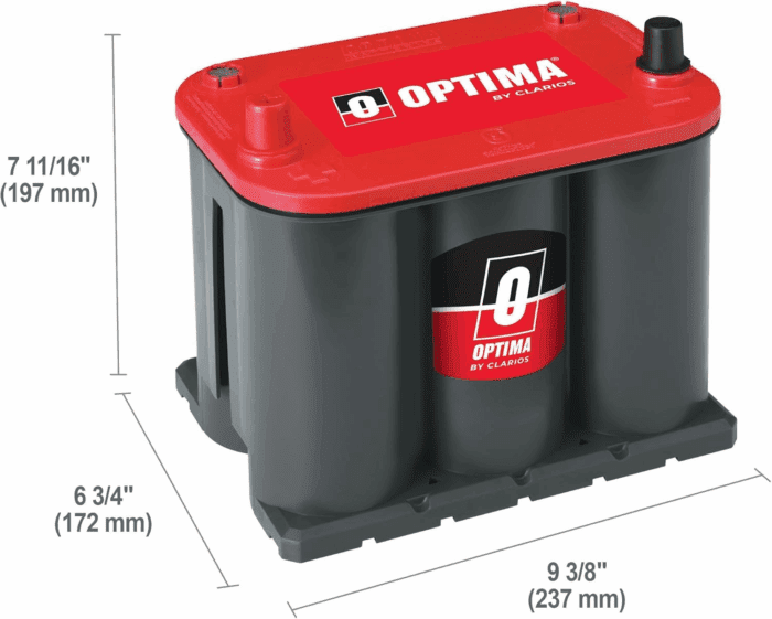 Batteries High Performance 25 Redtop Sealed AGM Car, Truck, and SUV Starting Battery, 720 CCA, SAE Terminal, Maintenance Free, Versitile Mounting - Image 2