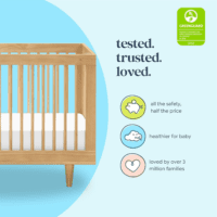 Marley 3-In-1 Convertible Baby Crib with Toddler Bed & Daybed Conversion, Durable & Easy to Assemble - GREENGUARD Gold Certified - with 4 Adjustable Mattress Heights - Honey - Image 5