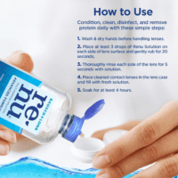 Contact Lens Solution Multipurpose Disinfectant, Advanced Formula Lens Cleaner, Cleans & Moisturizes Soft & Silicon Hydrogel Lenses, Multi-Pack 16 Fl Oz (Pack of 2) + 2 Fl Oz Travel Size - Image 5