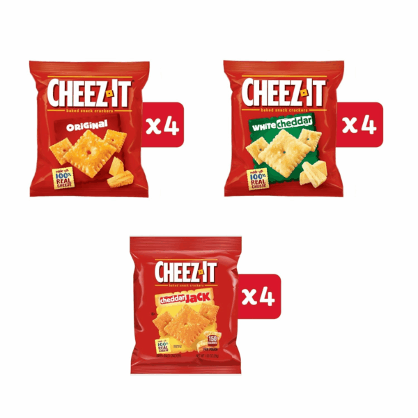Cheese Crackers, Baked Snack Crackers, Lunch Snacks, Variety Pack, 12.1Oz Box (12 Packs) - Image 2
