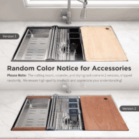 30 Inch Undermount Kitchen Sink Superior Drain Kitchen Sinks 11 Gauge (3Mm) Stainless Steel, Single Bowl Integrated Ledge Multifunctional Workstation Set - - Image 2