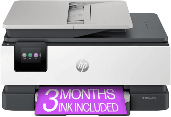 Officejet Pro 8135E Wireless All-In-One Color Inkjet Printer, Print, Scan, Copy, Fax, ADF, Duplex Printing, Best-For-Home Office, 3 Months of Instant Ink Included (40Q35A)