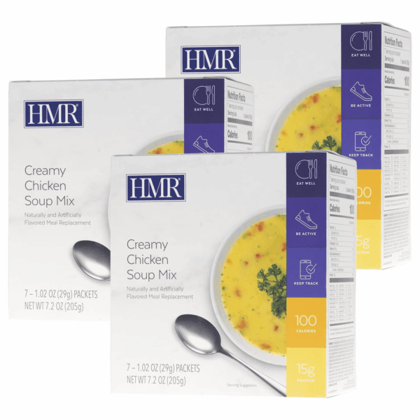 Creamy Chicken Soup Mix | Instant Lunch or Dinner to Support Weight Management | Easy to Make | 15 Grams of Protein | Low Calorie Food | Triple Pack, 7 Single Serve Packets per Box - Image 2