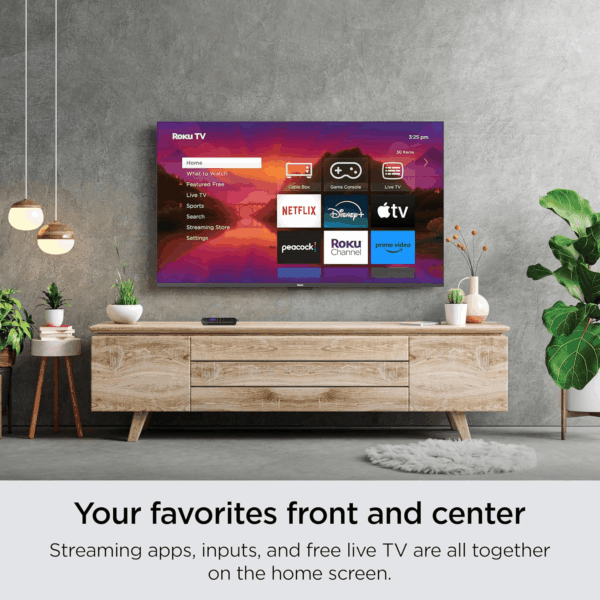 Smart TV – 55-Inch Select Series 4K HDR tv with  Enhanced Voice Remote, Brilliant 4K Picture, Automatic Brightness, & Seamless Streaming – Live Local News, Sports, Family Entertainment - Image 3