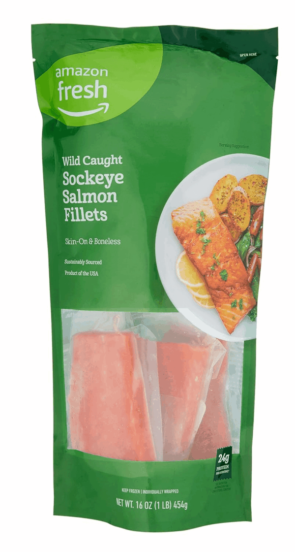 , Wild Caught Alaskan Sockeye Salmon, Frozen, 1 Lb
