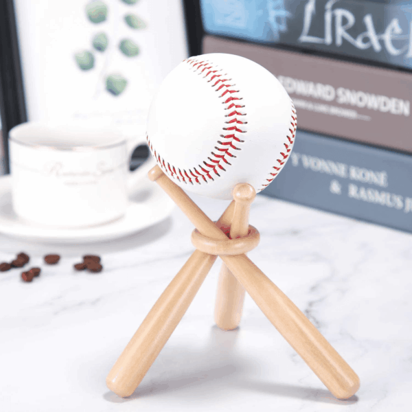 Baseball Stand Holders Balls Display Bat Wooden Stand Holder Display Centerpieces Tables for Baseball Sports Lover - Image 6