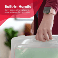 USA Board Game Storage and Organizer Portable Plastic Project Case Box with Snap-Tight Latch, 6-Pack, Fits 8.5" X 11" and A4 Papers, for Magazine Document Craft Hobby Art Supplies, Thick, Clear - Image 5