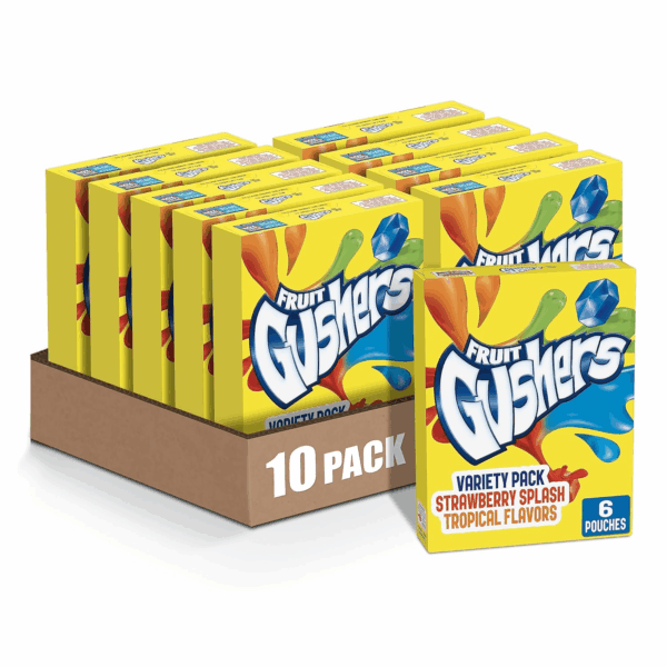 Fruit Flavored Snacks, Tropical, Gluten Free, 0.8 Oz, 6 Ct (Pack of 10)