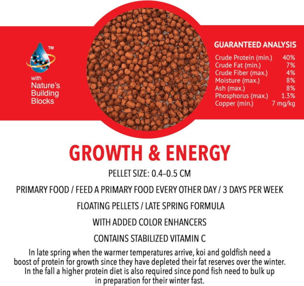 High Growth and Energy Floating Fish Food Pellets for Ponds, Water Gardens, and Fountains, Safe for Live Goldfish and Koi, 14.5 Lbs - Image 6