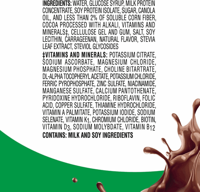 High Protein with Fiber Ready to Drink Complete Nutritional Drink, Rich Chocolate, 8 Fl Oz Bottle, 24 Pack - Image 3