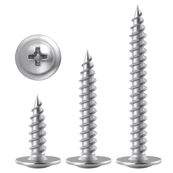 (250 Pcs)#8×1" Phillips Truss Head Wood Screws Stainless Steel 410 Quick Metal Self Tapping - Image 5