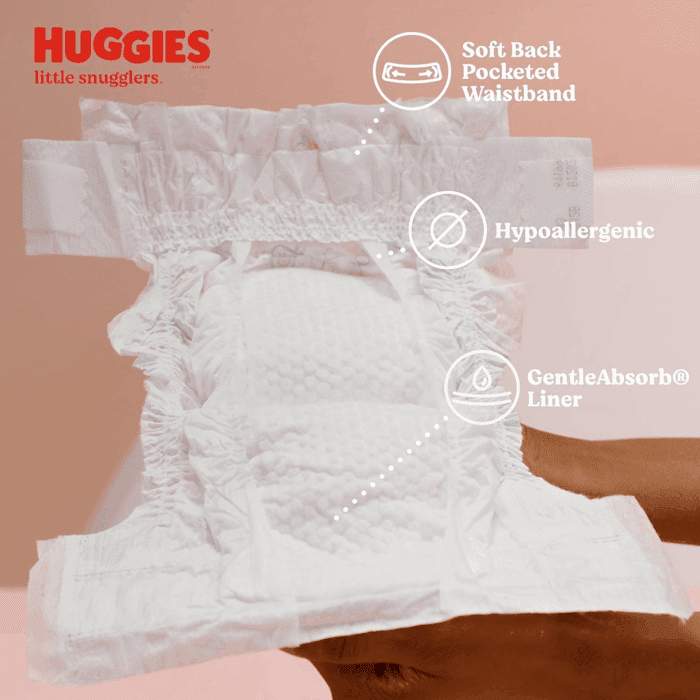 Little Snugglers Baby Diapers, Size Newborn (Up to 10 Lbs), 31 Ct, Newborn Diapers (Pack of 2) - Image 5