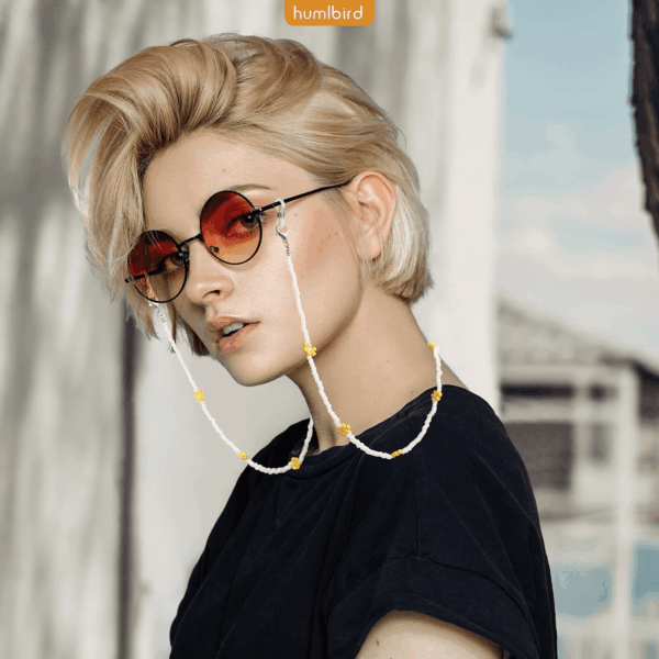 Mask Lanyard Eyeglasses Chain Healing Crystal Beaded Sunglasses Chains with Pearl for Women - Image 2