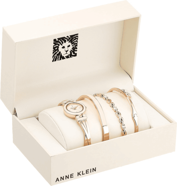 Women'S Bangle Watch and Premium Crystal Accented Bracelet Set - Image 2