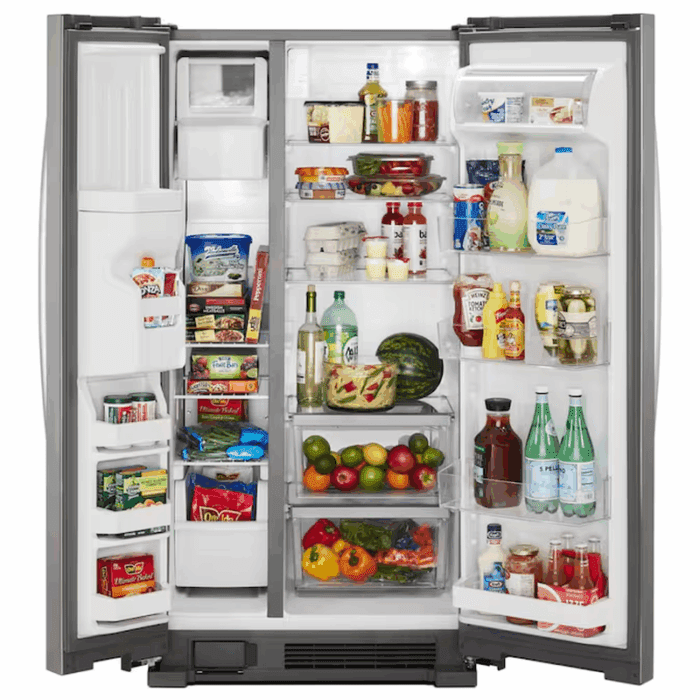 24.6-Cu Ft Side-By-Side Refrigerator with Ice Maker ,Water and Ice Dispenser ( Fingerprint Resistant Stainless Steel ) - Image 2