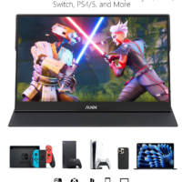 Portable Monitor 15.6Inch FHD 1080P USB C HDMI Gaming Ultra-Slim IPS Display W/Smart Cover & Speakers,Hdr Plug&Play, External Monitor for Laptop PC Phone Mac (15.6'' 1080P) - Image 3