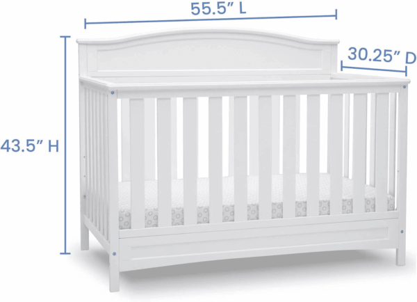 Emery 4-In-1 Convertible Baby Crib - Greenguard Gold Certified, White - Image 5