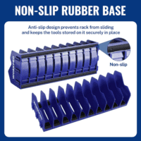 2-Pack Plier Organizer Rack with Non-Slip Rubber Base, 20 Slots Tool Box Holder, Drawer Storage for Cutters (Pliers Not Included) - Image 5