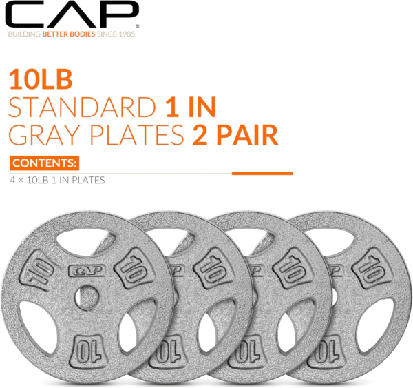 Standard 1-Inch Grip Weight Plates - Image 2