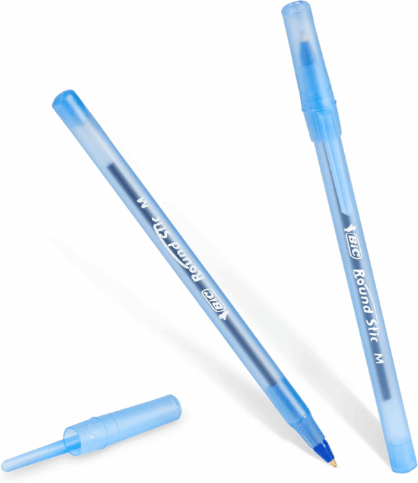 round Stic Xtra Life Ballpoint Pens, Medium Point (1.0Mm), Blue, Flexible round Barrel for Writing Comfort, 60-Count - Image 2