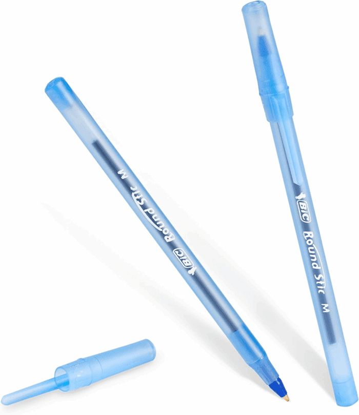round Stic Xtra Life Ballpoint Pens, Medium Point (1.0Mm), Blue, Flexible round Barrel for Writing Comfort, 60-Count - Image 2