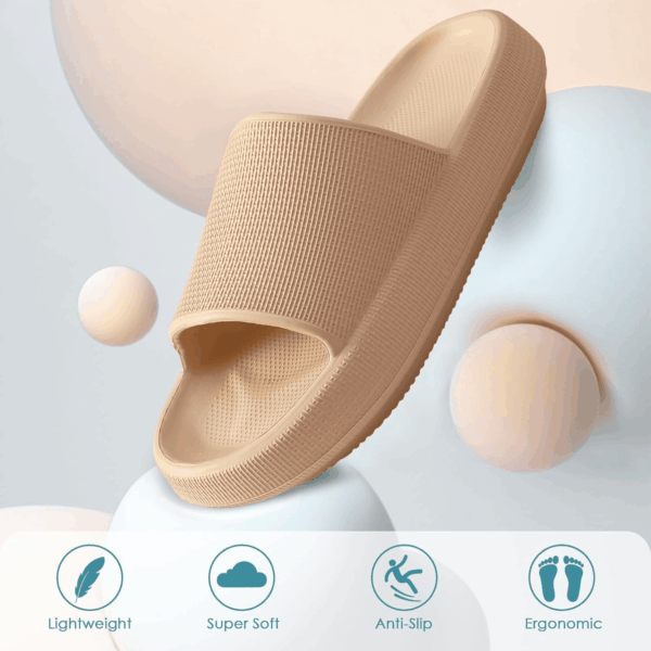 Cloud Slippers for Women and Men, Pillow Slippers Super Soft, Thick Sole Slides for Women with Anti-Skid Sole - Image 2