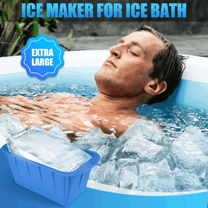 Ice Block Mold Extra Large for Cold Plunge and Ice Bath, Silicone Water Chille, Water Cooler for Ice Bath Accessories 32Lbs 4Pack - Image 3