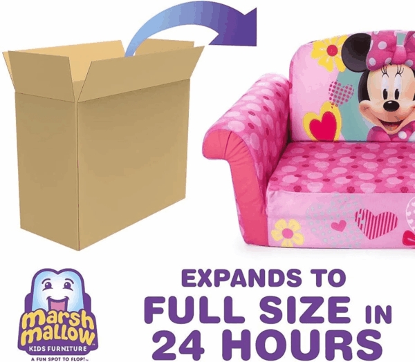 , Children'S 2 in 1 Flip Open Foam Sofa, Minnie Mouse, by Spin Master - Image 6