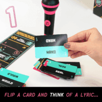 Official Grab the Mic – Family Karaoke Game, 8+ Year Olds, 2-10 Players - Board Game for Bad Singers with 250 Lyrics (125 Cards) for Hilarious Game Nights & Birthday Party, Kids Gift - Image 3