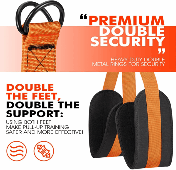 Pull up Assistance Bands, Heavy Duty Resistance Band for Pull up Bar, Adjustable Weight/Size with Fabric Feet/Knee Rest, Bands for Pull up Assist for Strength Training, Pull up Assist Band - Image 7