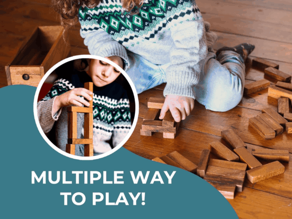 Wood Tumbling Tower - Ideal for Party, Kids Games, Building, Camping, Outdoor Games for Adults and Family, Classic Stacking Block for Challenging Your Skills. - Image 6
