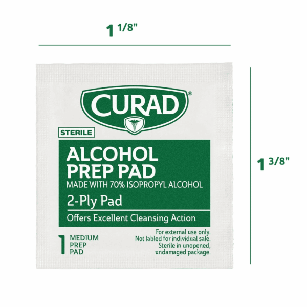 Alcohol Prep Pads (Pack of 4 Boxes) | 400 Pieces of Medium Isopropyl Alcohol Wipes Individually Wrapped | First Aid Alcohol Swabs for Cuts & Scrapes | Medical Alcohol Pads for General Cleansing - Image 5