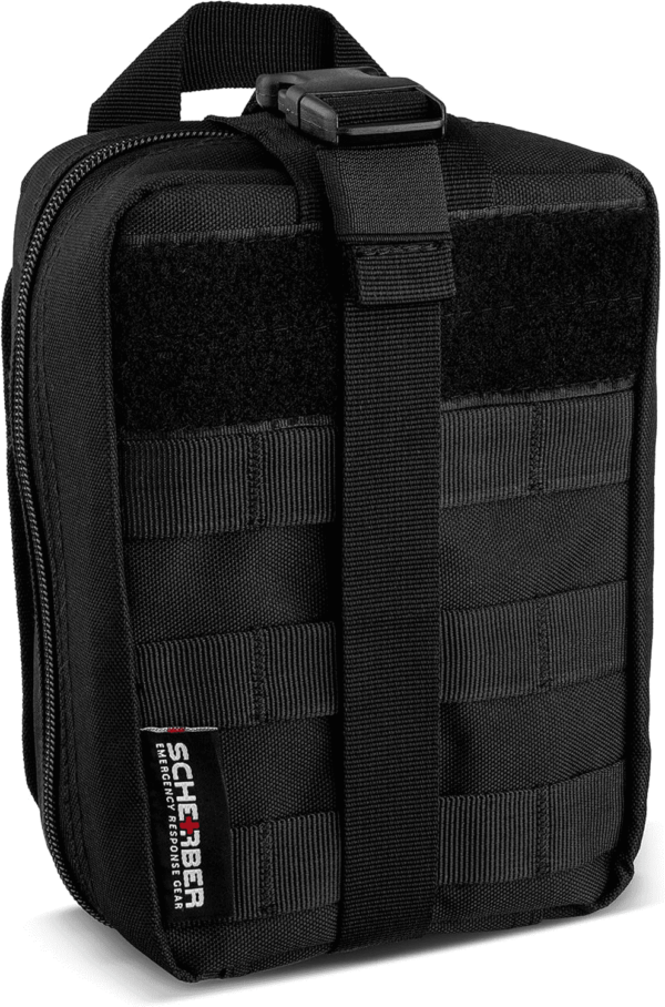 Premium IFAK Kit Trauma Pack | HSA/FSA Approved | Fully Stocked MOLLE Pouch W/Cat Tourniquet, Hyfin Chest Seal, & Israeli Bandage | Trauma Kit for Gunshot, Bleeding, Major Wound Care (Black) - Image 3