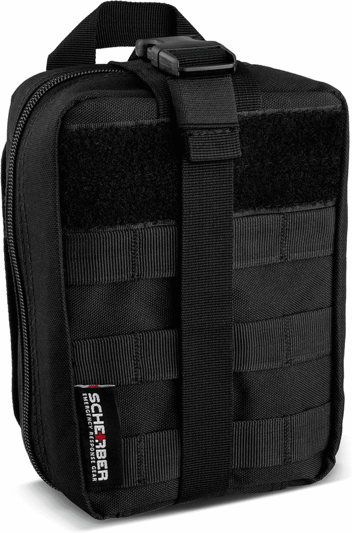 Premium IFAK Kit Trauma Pack | HSA/FSA Approved | Fully Stocked MOLLE Pouch W/Cat Tourniquet, Hyfin Chest Seal, & Israeli Bandage | Trauma Kit for Gunshot, Bleeding, Major Wound Care (Black) - Image 3