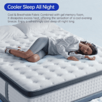 Queen Size Mattress, 14 Inch Hybrid Mattress in a Box, Gel Memory Foam Individually Wrapped Pocket Coils Innerspring Pressure Relief, Medium Firm (14 Inch, Queen (U.S. Standard)) - Image 7