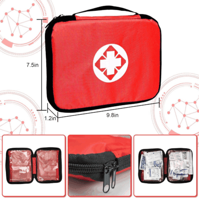 Travel-First Aid-Kit Car-Home 300PCS Survival-Kit Outdoor-Adventure - Small Portable Red Emergency Essential Sets Office Hiking Camping Business Public Must Have First Aid Gear Equipment - Image 7