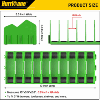 Plier Organizer Rack, 10-Slot Pliers Cutters Organizer Rack with Non-Slip Rubber Base, Tool Organizer, Tool Drawer Toolbox Organizer and Storage, Green, Extendable Design, Fit 3” H, 1 Pack - Image 2