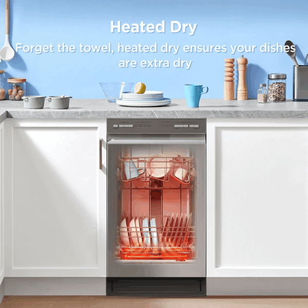 MDF18A1AST Built-In Dishwasher with 8 Place Settings, 6 Washing Programs, Stainless Steel Tub, Heated Dry, Energy Star - Image 7