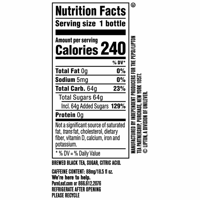 Iced Tea, Extra Sweet, Real Brewed Tea, 18.5 Fl Oz Bottles (Pack of 12) - Image 6