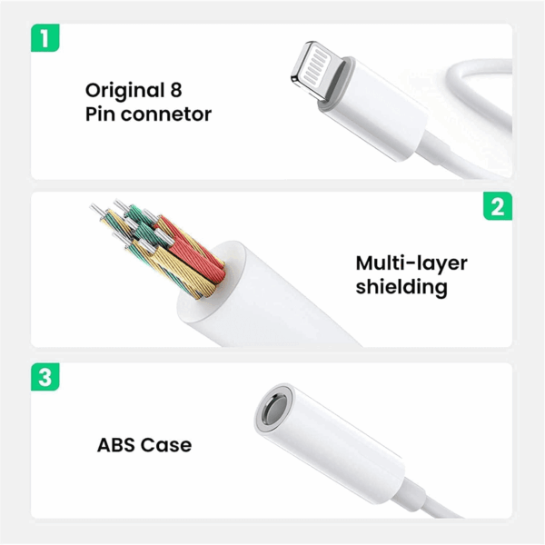 Apple Mfi Certified 2 Pack Lightning to 3.5 Mm Headphone Jack Adapter for Iphone, Iphone Aux Adapter Converter Dongle Audio Cable Compatible with Iphone 14 13 12 11 X XS 8 7 - Image 3